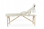 Массажный стол складной MED-MOS JF-Tapered 4-х секционный, деревянная рама, белый