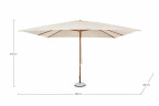 Зонт Неаполь Бежевый с прямоугольным куполом 3х4 Зонт Неаполь Бежевый с прямоугольным куполом 3х4